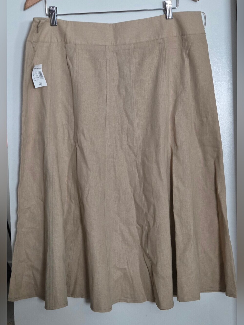 NWT  Vtg Dressbarn Skirt Sz 16 Linen Blend Cottage Western Boho Flare Peasant